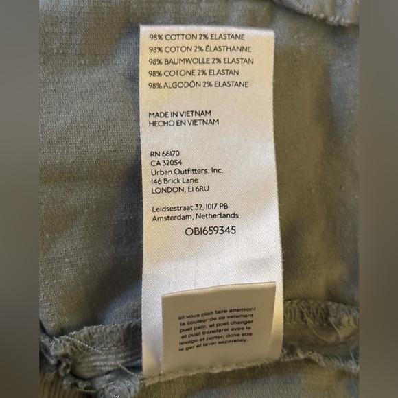 Free People Pleated Micro Mini Cord Low Rise Skort Size 10 Spring Dust - Picture 4 of 4